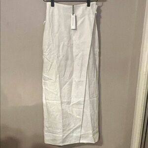 Women's Magnolia Flower Ivory Midi Wrap Skirt